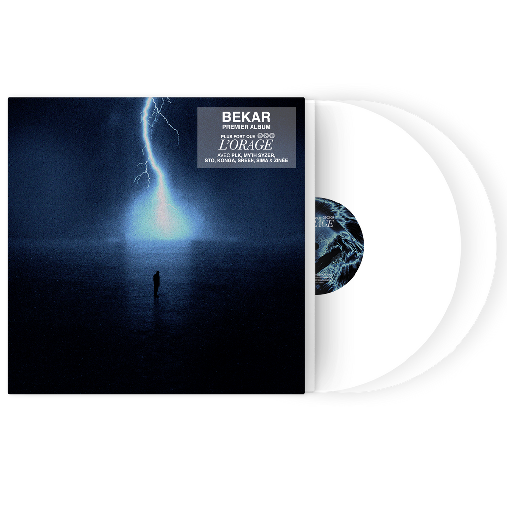 Vinyle blanc "Plus fort que l'orage"