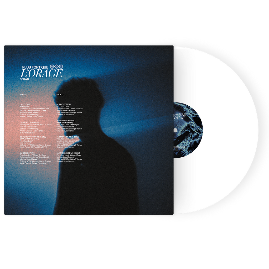 Vinyle blanc "Plus fort que l'orage"